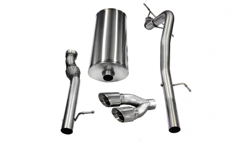 Corsa Performance 3.0in. Cat-Back Sport Single Side Exit Exhaust 4.0in. Polished Tips 11-14 Cadillac Escalade EXT/ESV/GMC Yukon XL Denali 6.2L V8 - 14882