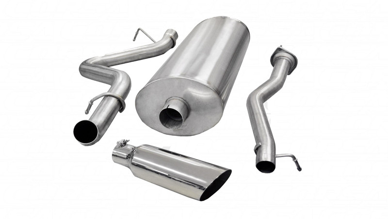Corsa Performance 3.0in. Cat-Back Sport Single Side Exit Exhaust 4.0in. Slash Cut Polished Tip 07-10 Silverado/Sierra 2500 6.0L V8 - 24894
