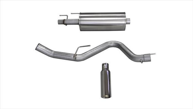 Corsa Performance 3.0in. Cat-Back Sport Single Side Exit Exhaust 4.0in. Slash Cut Polished Tip Ford F-150 EcoBoost 3.5L/2.7L - 24836