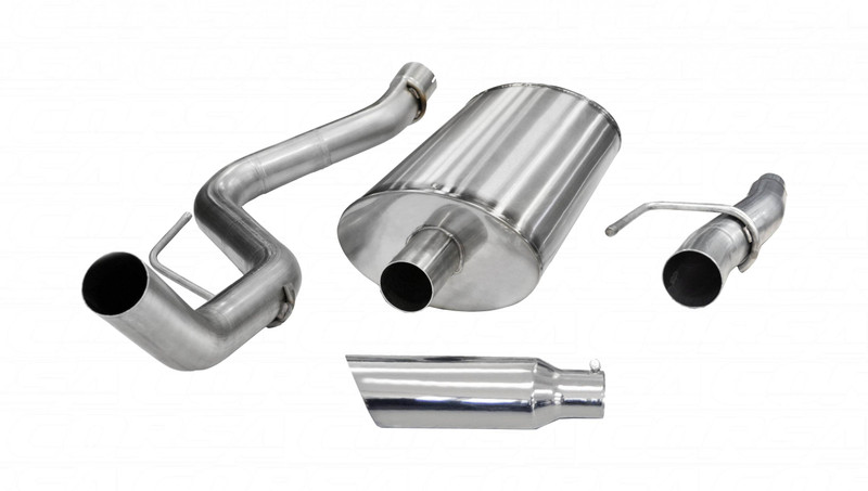 Corsa Performance 3.0in. Cat-Back Sport Single Side Exit Exhaust 4.0in. Slash Cut Polished Tip 11-14 Ford F-150 6.2L V8 - 24394