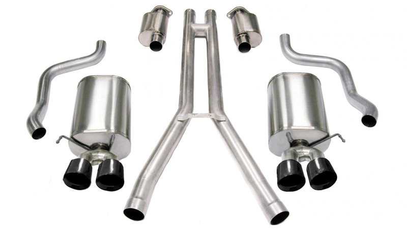 Corsa Performance 2.5in. Cat-Back Sport Dual Exhaust 3.5in. Black Tips 04-08 Cadillac XLR 4.6L V8 - 14156BLK
