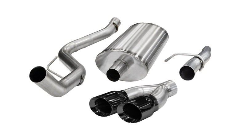 Corsa Performance 3.0in. Cat-Back Sport Single Side Exit Exhaust 4.0in. Black Tips 11-14 Ford F-150 5.0L V8 - 14393BLK