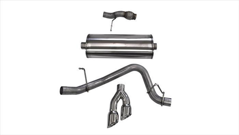 Corsa Performance 3.0in. Cat-Back Sport Single Side Exhaust 4.0in. Polished Tips 15-20 Chevy Tahoe/GMC Yukon 1500 5.3L V8 - 14859