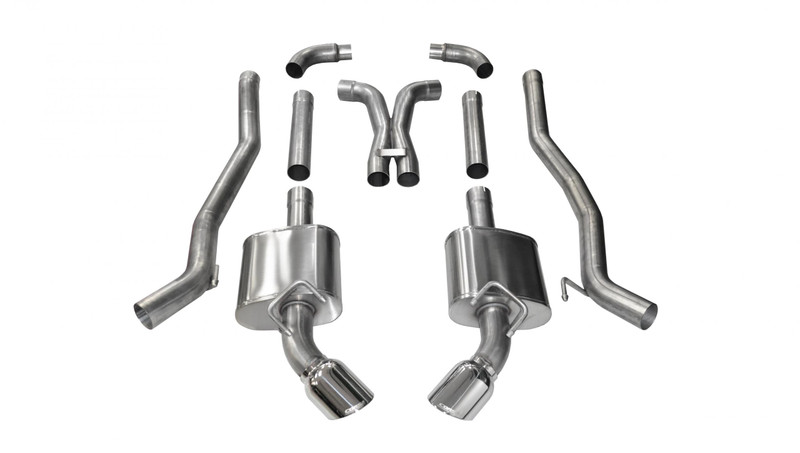 Corsa Performance 3.0in. Cat-Back Plus X-Pipe Xtreme Exhaust Dual Rear Exit 4.5in. Polished Tips 10-15 Chevy Camaro SS Coupe Manual Trans 6.2L V8 - 14968