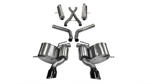 Corsa Performance 2.75in. Cat-Back Sport Single Exhaust 4.5in. Black Tips 12-21 Jeep Grand Cherokee SRT-8/SRT 6.4L V8 - 14466BLK