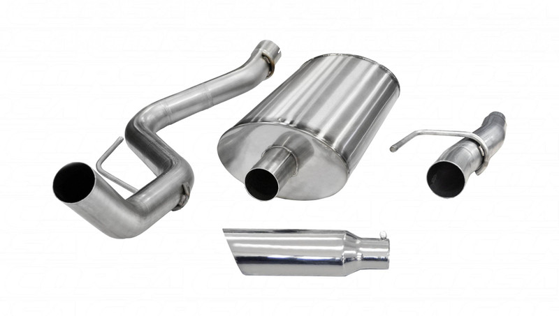 Corsa Performance 3.0in. Cat-Back Sport Single Side Exit Exhaust 4.0in. Slash Cut Polished Tip 11-14 Ford F-150 5.0L V8 - 24393