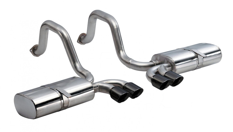 Corsa Performance 2.5in. Axle-Back Sport Dual Exhaust Black 3.5in. Tips 97-04 Corvette/Z06 5.7L - 14111BLK