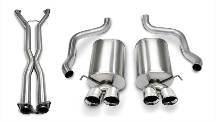 Corsa Performance 2.5in. Cat-Back Sport Dual Exhaust Polished 3.5in. Tips 05-08 Corvette A6 Auto Trans 6.0L/6.2L - 14169CB6