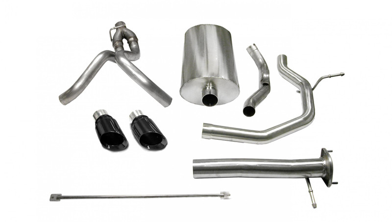 Corsa Performance 3.0in. Cat-Back Sport Dual Rear Exhaust 4.0in. Black Tips 03-06 Chevy SSR 5.3L/6.0L V8 - 14254BLK