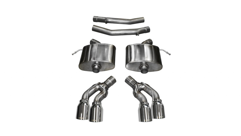 Corsa Performance 2.75in. Axle-Back Xtreme Dual Exhaust 4.0in. Polished Tips 16-Present Cadillac CTS-V Sedan 6.2L V8 - 14358