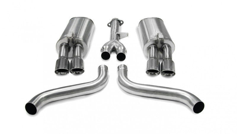 Corsa Performance 2.5in. Cat-Back Sport Dual Exhaust Polished 3.5in. Tips 86-91 Corvette C4 5.7L V8 L98 - 14115