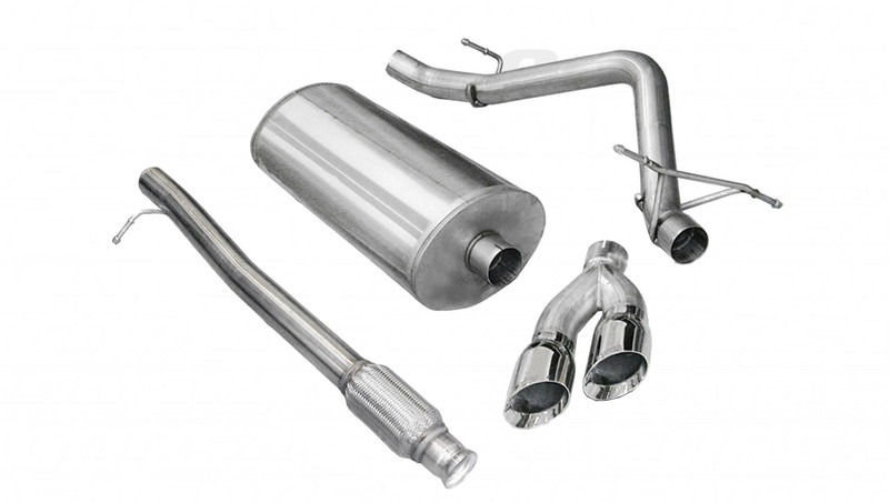 Corsa Performance 3.0in. Cat-Back Sport Single Side Exit Exhaust 4.0in. Polished Tips 10-13 Silverado/Sierra 1500 4.8L/5.3L/6.0L V8 - 14925