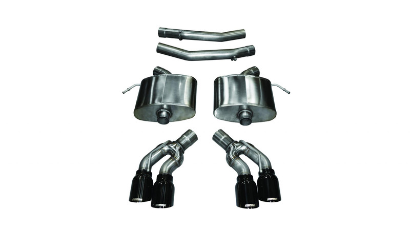 Corsa Performance 2.75in. Axle-Back Xtreme Dual Exhaust 4.0in. Black Tips 16-Present Cadillac CTS-V Sedan 6.2L V8 - 14358BLK