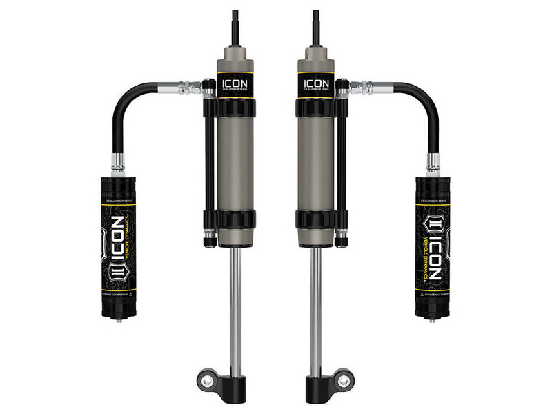 ICON Rear, V.S. 2.5 Aluminum Series RXT Shock Absorbers, Omega Bypass Remote Reservoir, Pair for 05-23 Tacoma - 59926P