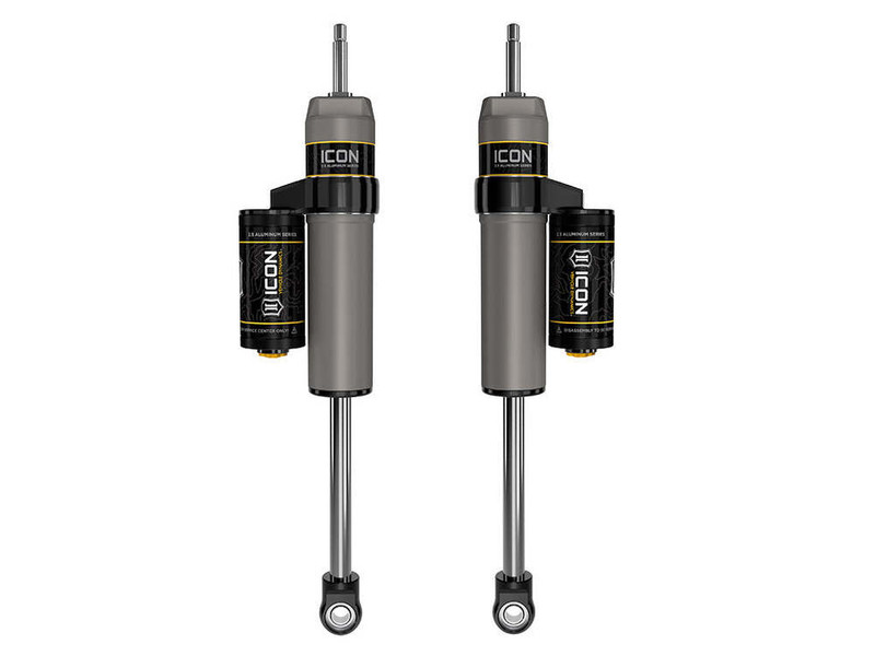 ICON 0-2.5" Lift, Front. V.S. 2.5 Aluminum Series Shock Absorbers, Piggyback Reservoir, Pair for 05-25 Super Duty 4WD - 67700P