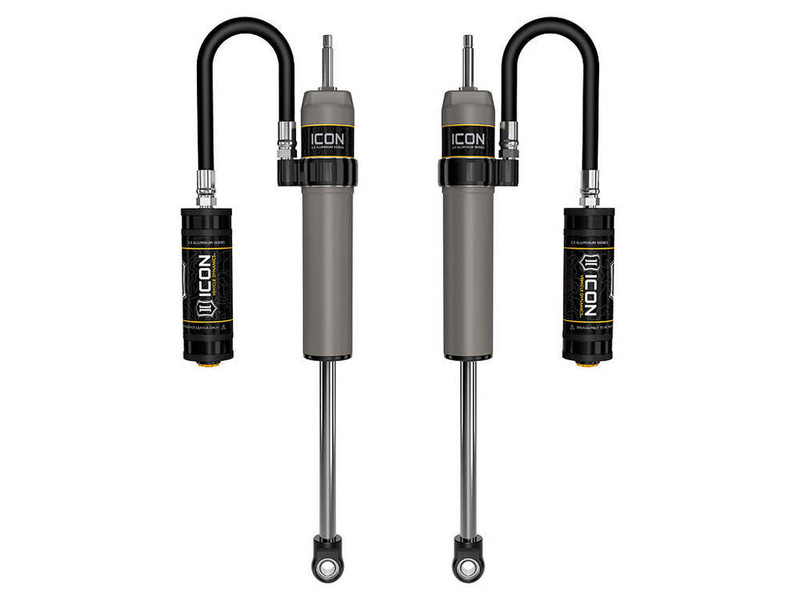 ICON 0-2.5" Lift, Front, V.S. 2.5 Aluminum Series Shock Absorbers, Remote Reservoir, Pair for 05-25 Super Duty 4WD - 67800P