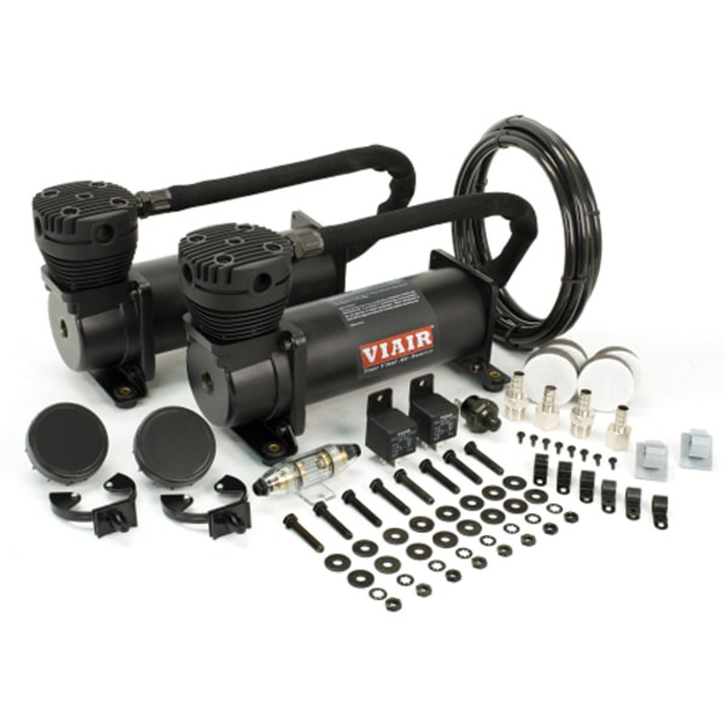 Viair Dual Stealth Black 480C Value Pack (200 PSI, 480C/2, 165/200 P. Switch, 40 Amp Relay/2, Fuse Holder) - 48042