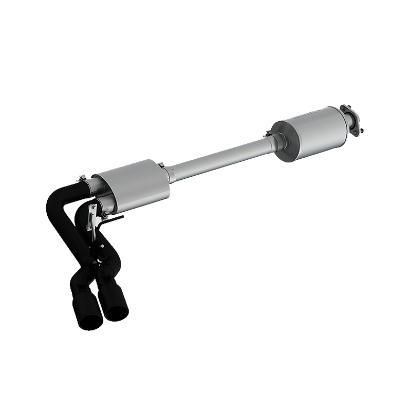 MBRP 3 Inch Cat Back Exhaust System Pre-Axle Dual Outlet Black Coated Street Version For 15-20 Ford F-150 - S5262BLK