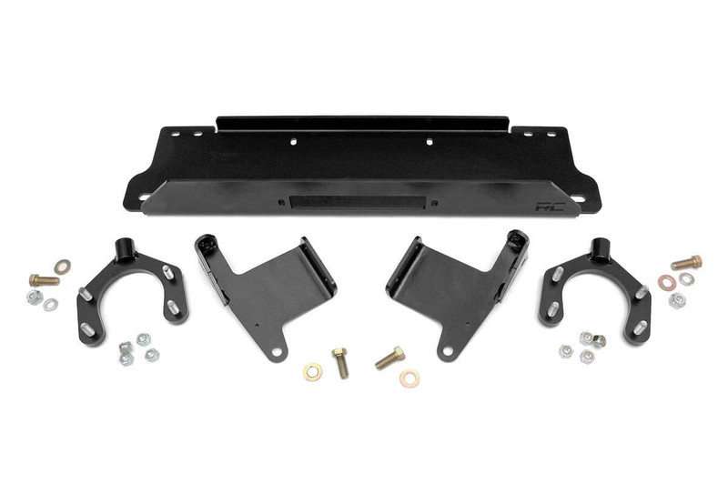 Rough Country Winch Mounting Plate, Factory Bmpr for Jeep Wrangler JK 07-18 - 1162