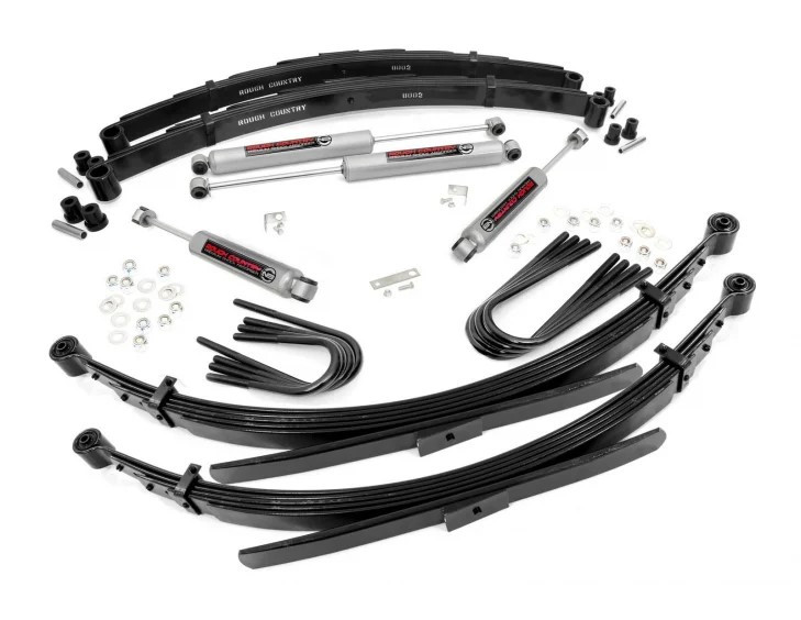 Rough Country 2 Inch Suspension Lift System 52 Inch Rear Springs 73-76 C10/K10/K5 Blazer/C15/K15/Jimmy - 18530