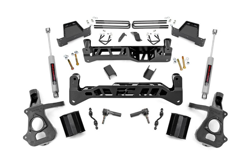 Rough Country 7 in. Lift Kit, Aluminum/Stamp Steel for Chevy/GMC 1500 14-18 - 18731