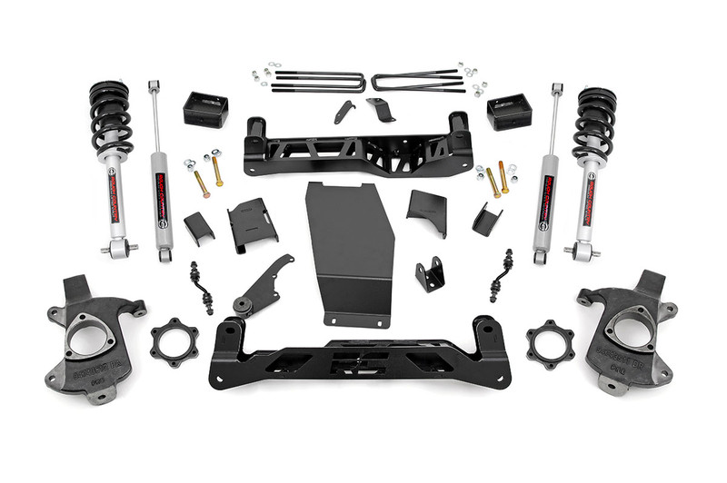Rough Country 5 in. Lift Kit, N3 Struts, Aluminum/Stamp Steel for Chevy/GMC 1500 14-18 - 22434