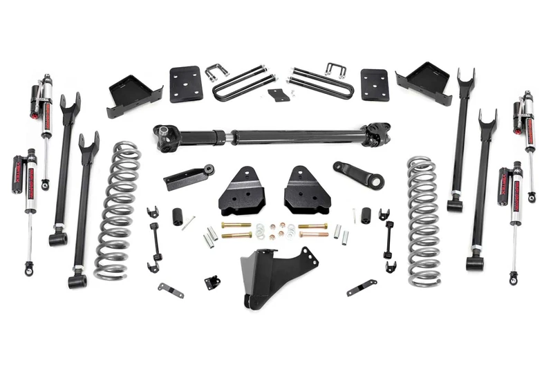 Rough Country 6 in. Lift Kit, 4-Link, No OVLD, D/S for Ford F-250/350 Super Duty 14-18 - 52651
