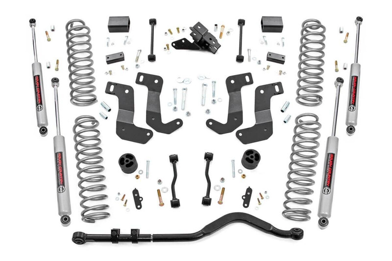 Rough Country 3.5 in. Lift Kit, C/A Drop for Jeep Wrangler JL 4WD 18-23, 4-Door - 66830