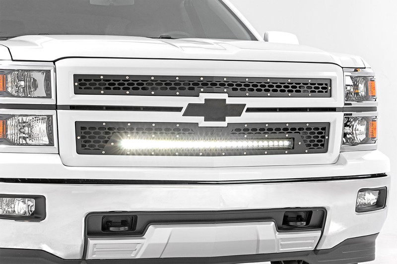Rough Country Mesh Grille, 30 in., Single Row for Chevy Silverado 1500 14-15 - 70103