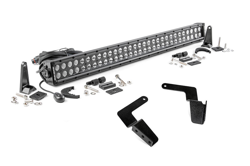 Rough Country LED Light Kit, Bumper Mount, Black, 30 in., Dual Row for Toyota FJ Cruiser 07-14 - 70652