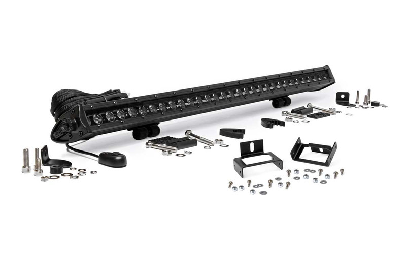 Rough Country LED Light Kit, Grill Mount, Black, 30 in., Single Row for Ford Super Duty 11-16 - 70770