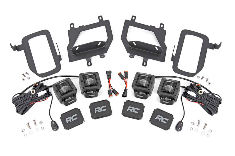 Rough Country LED Light Kit, Fog Mount, Dual, Black, 2 in., Pair, SAE for Ford F-150 14-18 - 70831