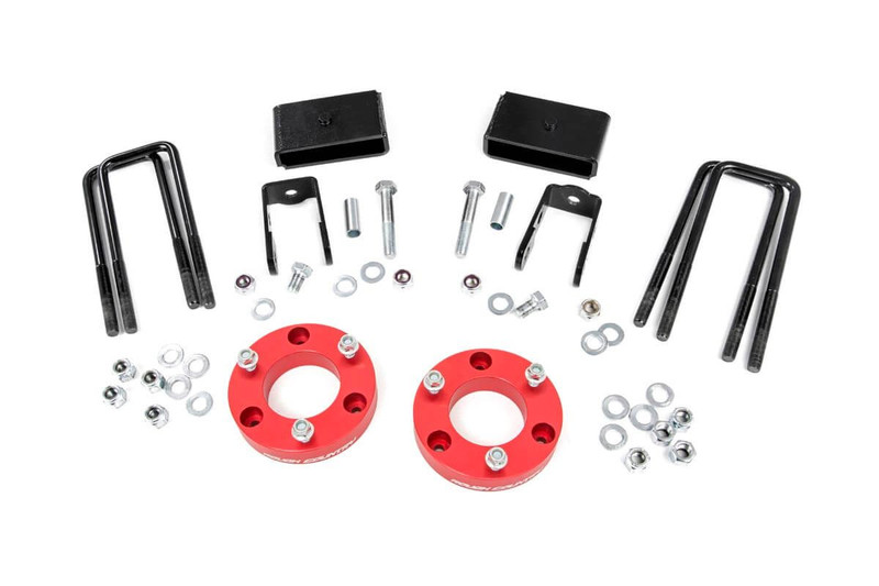 Rough Country 2 in. Lift Kit, Spacers, Red for Nissan Titan XD 2WD/4WD 16-23 - 868RED