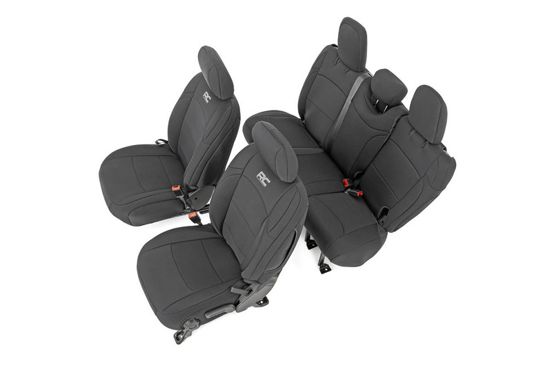 Rough Country Seat Covers, Front/Rear for Jeep Wrangler JL 4WD 18-23 - 91010