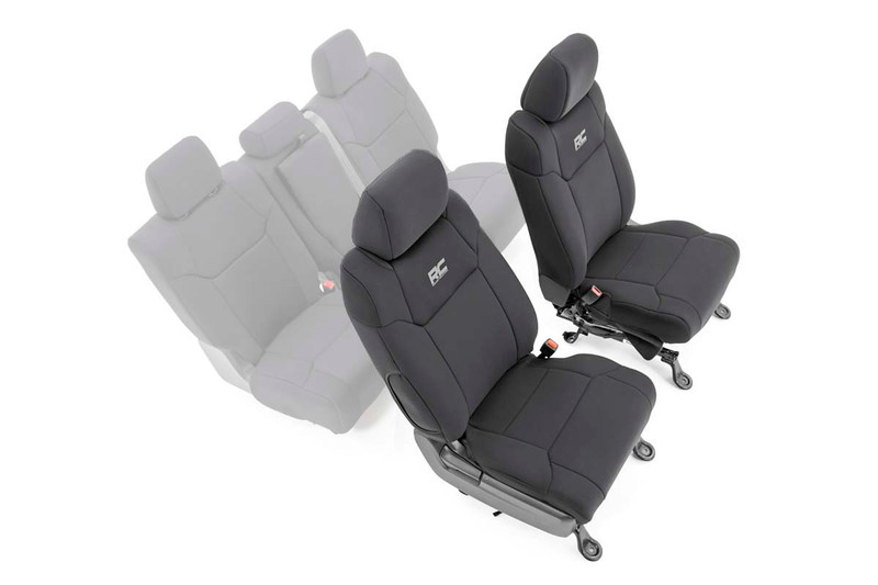 Rough Country Seat Covers, Front w/ Console Cover for Toyota Tundra 2WD/4WD 14-21 - 91026A