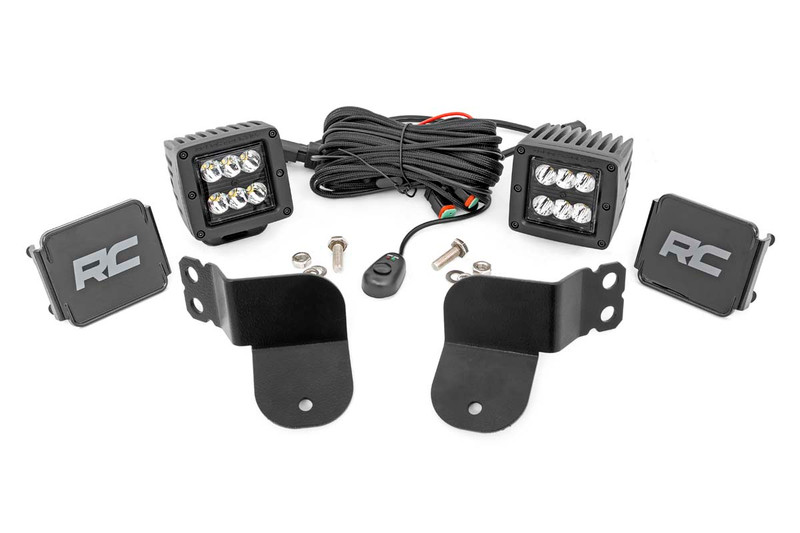 Rough Country LED Light Cage Mount, 2 in., Pair, Spot for Polaris General 16-22/General 4 17-22 - 93022