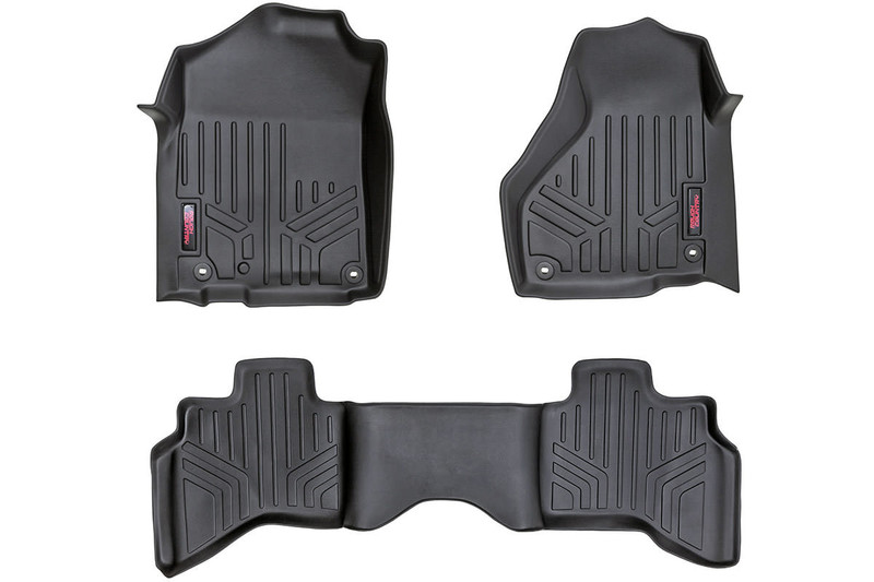 Rough Country Floor Mats, Front/Rear for Ram 1500 2WD/4WD 02-08, Quad Cab - M-30212
