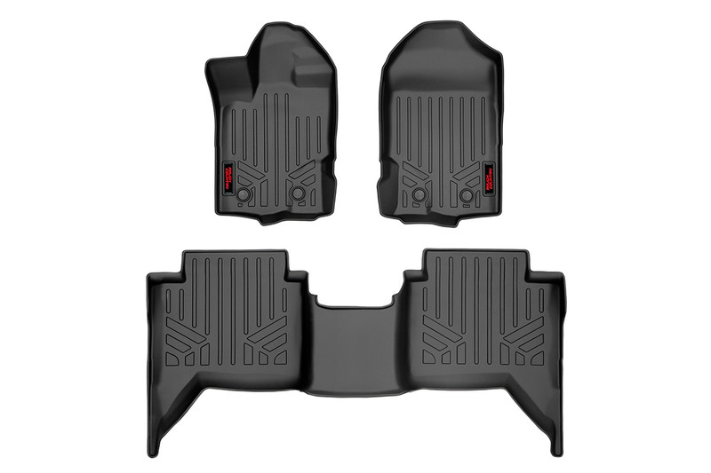 Rough Country Floor Mats, Front/Rear for Ford Ranger 2WD/4WD 19-23 - M-51002