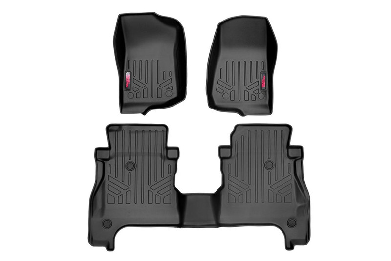 Rough Country Floor Mats, Rear Lockable, Front/Rear for Jeep Gladiator JT 4WD 20-23 - M-61501