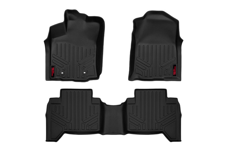 Rough Country Floor Mats, Front/Rear for Toyota Tacoma 2WD/4WD 16-23 - M-71216