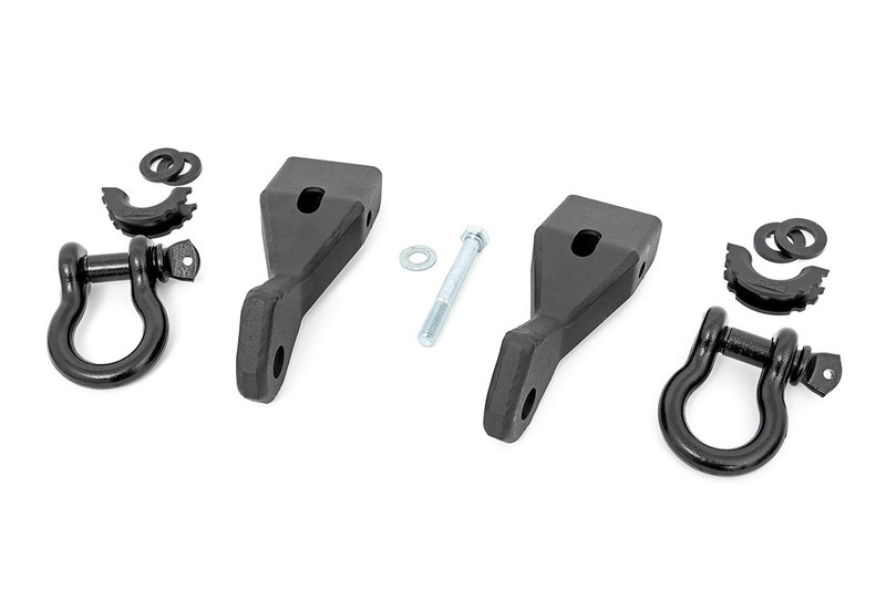 Rough Country Tow Hook Brackets, D-Ring Combo for Chevy/GMC 1500 07-13 - RS156