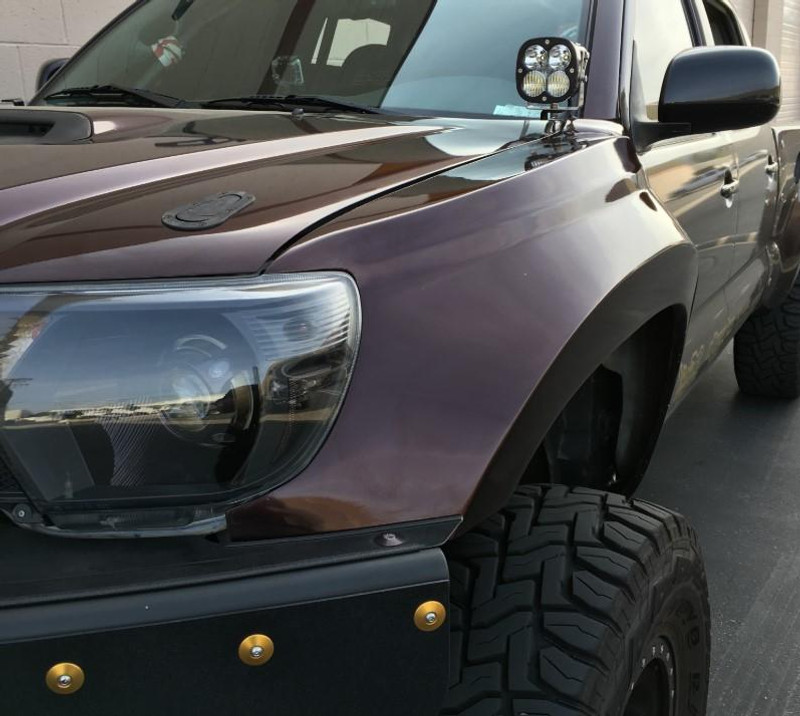 No-Cut Hood Mount Light Brackets - 2nd Gen Tacoma