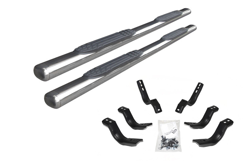 Go Rhino - 4" 1000 Series SideSteps w/Mounts - Pol. Stainless - 1500/1500 Classic Crew Cab - 104439987PS