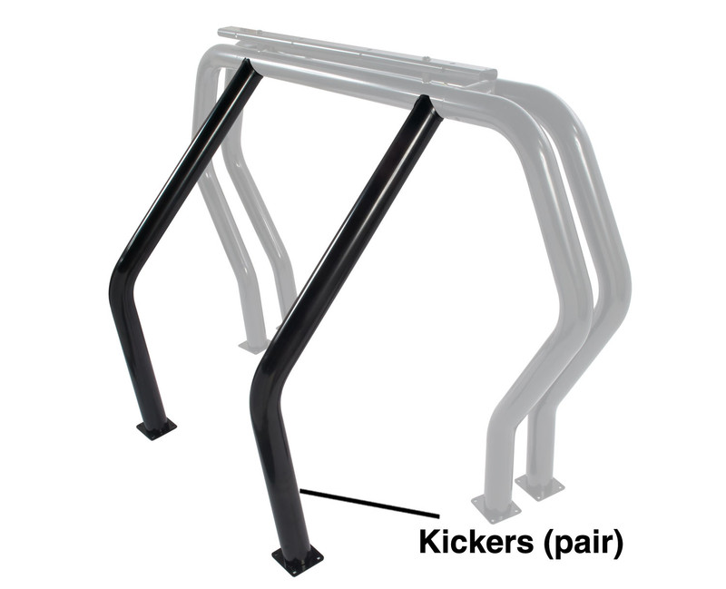 Go Rhino - Bed Bar Component - Pair of Kickers (Between Wheel Wells) - Black Powdercoat - 9560B