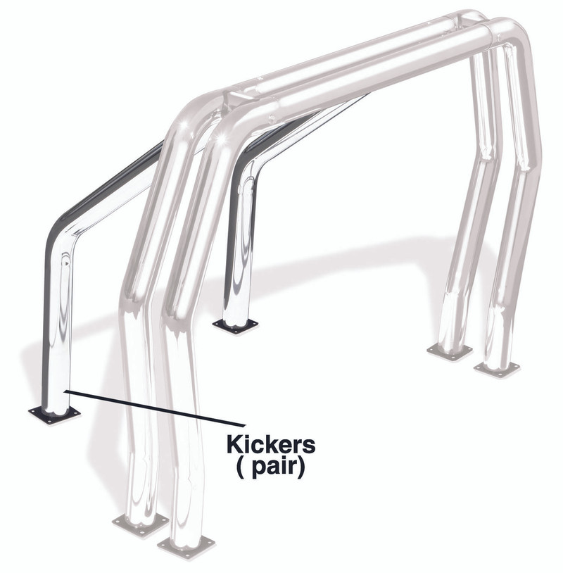 GoRhino Bed Bars - Pair of Kickers (Between Wheel Wells) - 9560PS