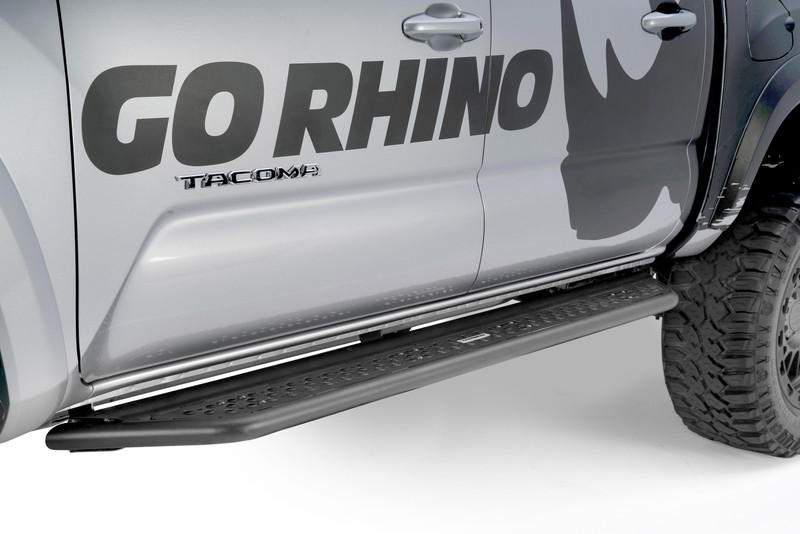 Go Rhino - Dominator Xtreme D6 SideSteps w/Mounts - Text. Black - Tacoma Crew Cab - D64429T