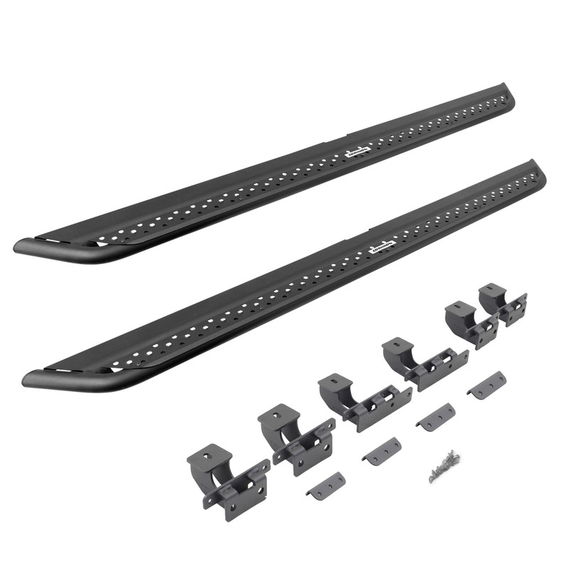 Go Rhino - Dominator Xtreme DSS SideSteps w/Mounts - Text. Black - Gladiator Crew Cab - DSS4516T