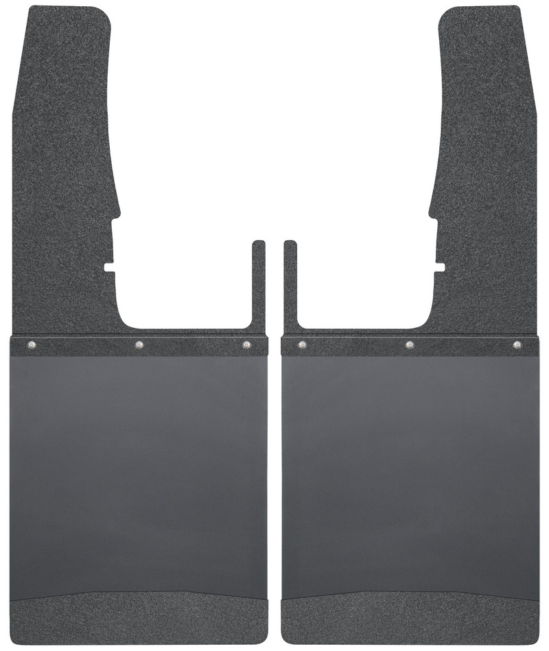 Husky Liners Kick Back Mud Flaps Front 12" Wide Black Top and Black Weight Dodge Ram Liners - 17103