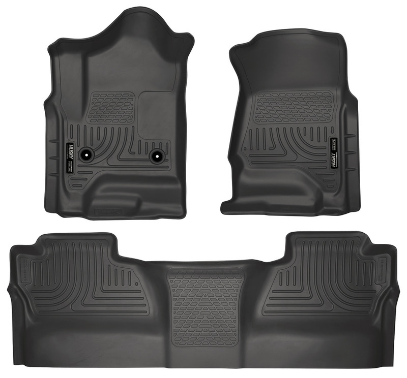 Husky Liners Front & 2nd Row GM Crew Cab (Footwell Coverage) WeatherBeater Black - 98231