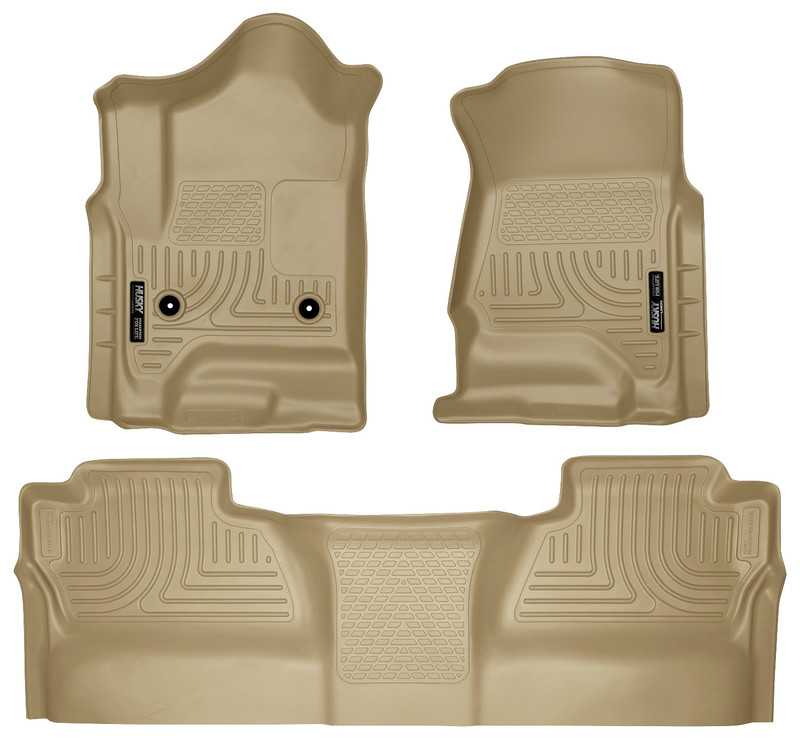 Husky Liners Front & 2nd Row GM Crew Cab (Footwell Coverage) WeatherBeater Tan - 98233